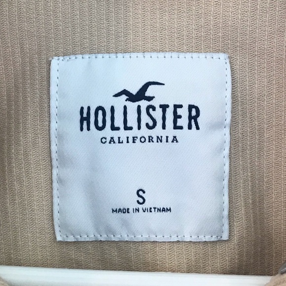 VTG Hollister corduroy jacket cropped Y2K beige button close country western S - Picture 3 of 9